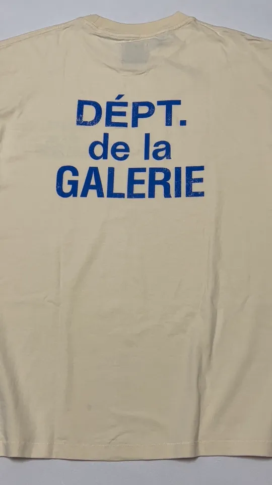 GALLERY DEPT. FRENCH TEE/CREAM/BLUE Cream French Blue LOGO Short Sleeve Cream S-XL Ready-to-wear Asso special piece dyeing Heavy washing water printing and distressing treatment Proper tube-woven fabric without side seams Unusual open-width version Original development Complete accessories/matching Details in place